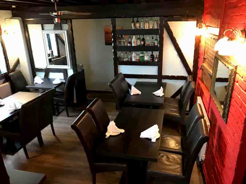 View from inside the restaurant