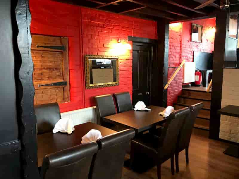 View from inside the restaurant